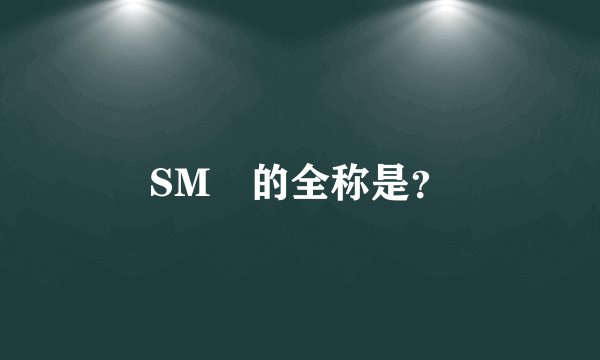 SM丅的全称是？
