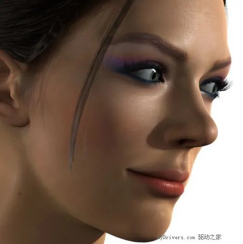 看看GeForce 8800GTX渲染的模特