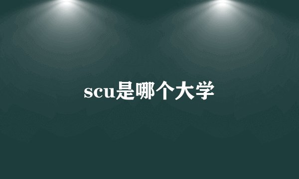 scu是哪个大学