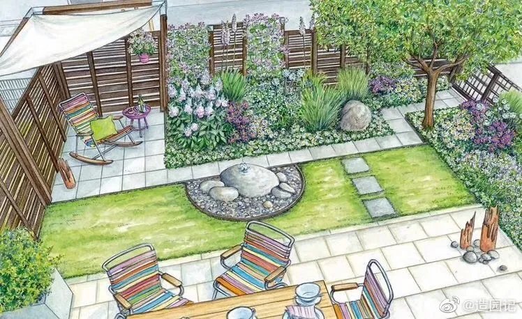 一些花园和花境的设计方案，给大家做参考～