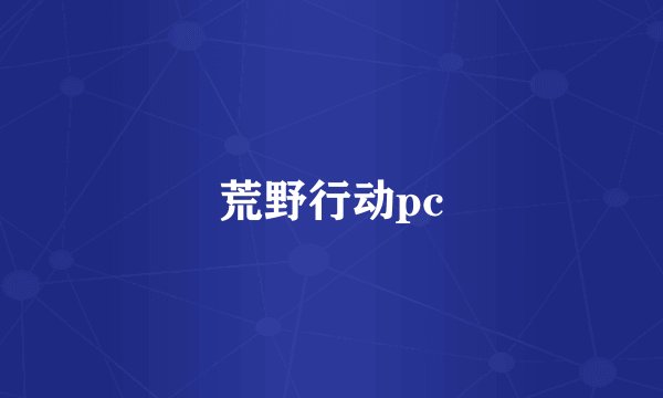荒野行动pc