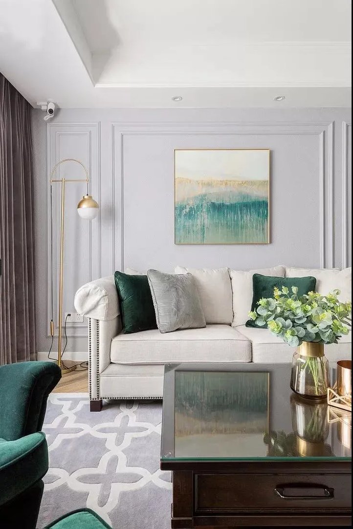 120㎡美式风格装修效果图，复古轻奢风~