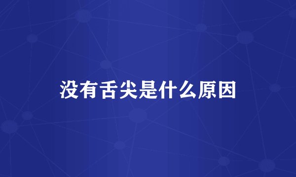 没有舌尖是什么原因