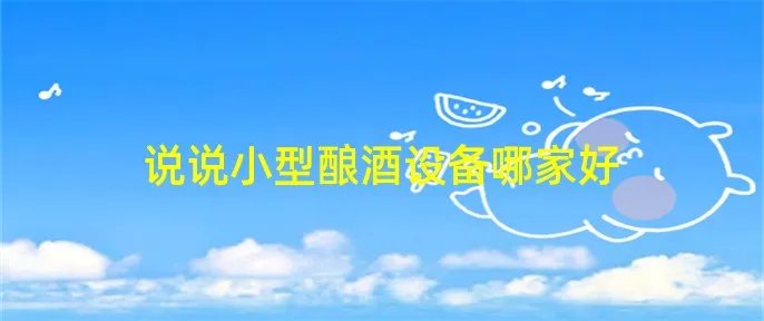 说说小型酿酒设备哪家好