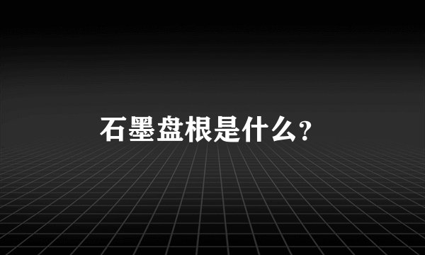 石墨盘根是什么？
