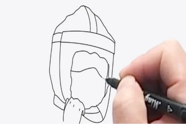 大白怎么画医护人员简笔画