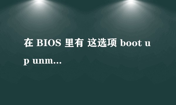 在 BIOS 里有 这选项 boot up unmlock status 是什么意思 请问这是什么意思啊 按enter 还有 ON 和OFF 两