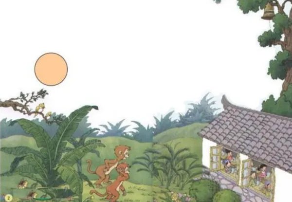 大青树下的小学中这些山林里的朋友，是那样好奇地听着