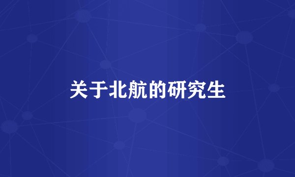 关于北航的研究生