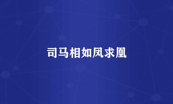 司马相如凤求凰