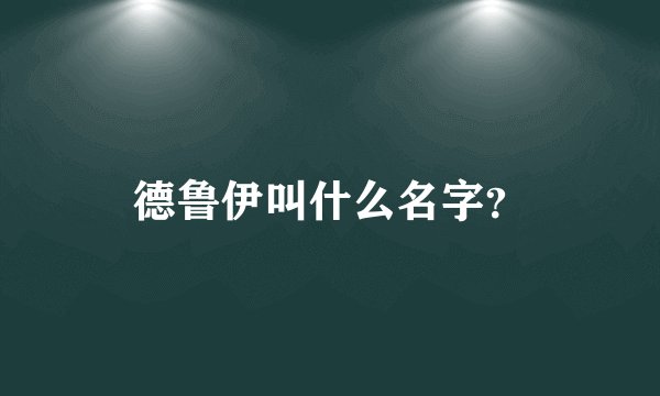 德鲁伊叫什么名字？