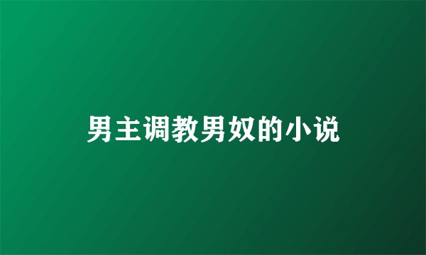 男主调教男奴的小说