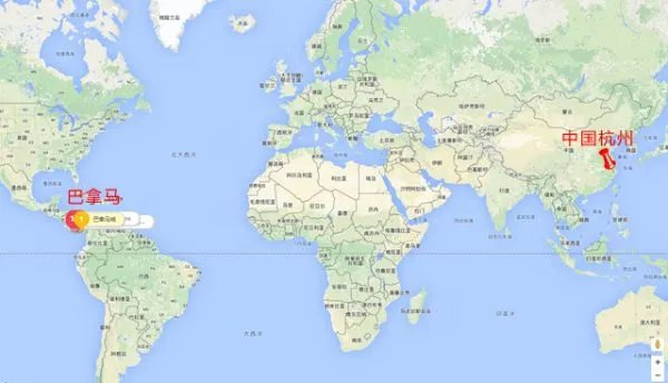 巴拿马国家在世界地图的位置?