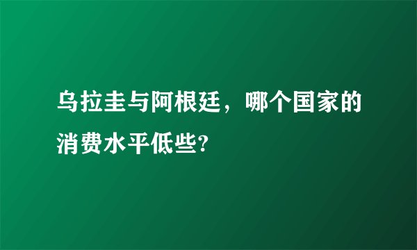 乌拉圭与阿根廷，哪个国家的消费水平低些?