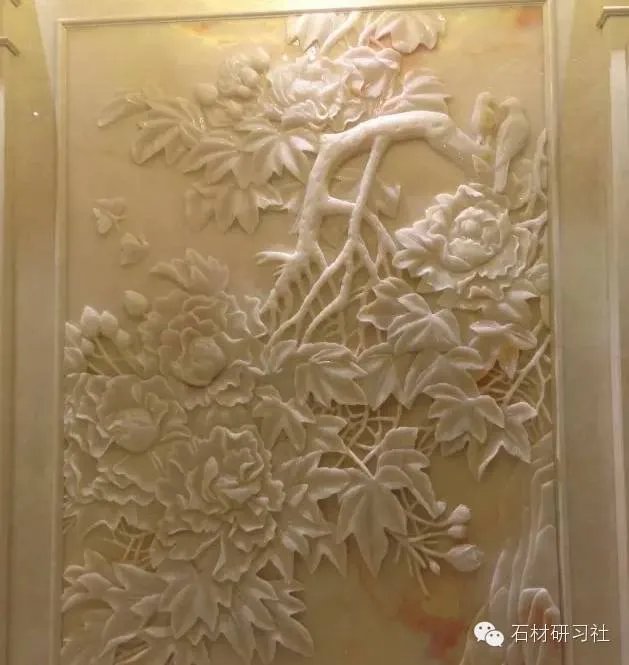 绝美玉石浮雕背景墙安装现场图集