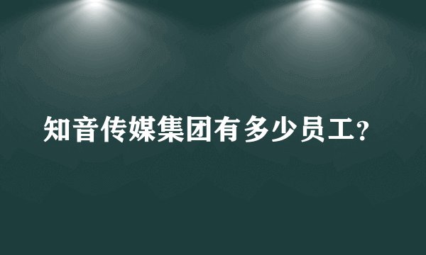 知音传媒集团有多少员工？