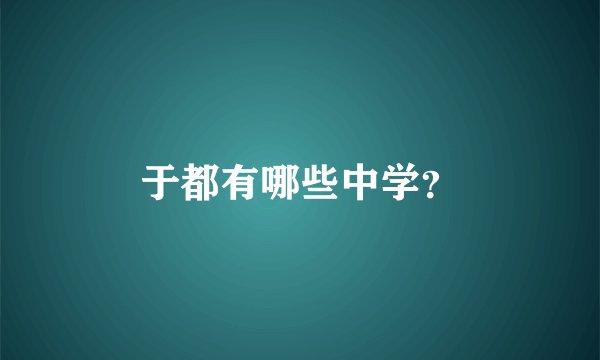 于都有哪些中学？