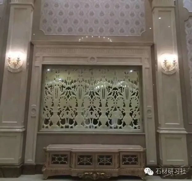 绝美玉石浮雕背景墙安装现场图集