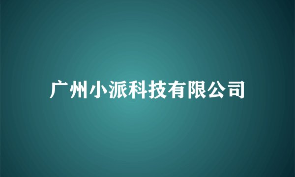广州小派科技有限公司