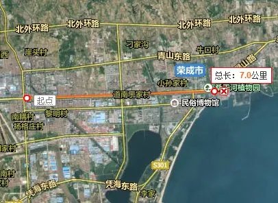 荣成市成市大道在地图上的位置