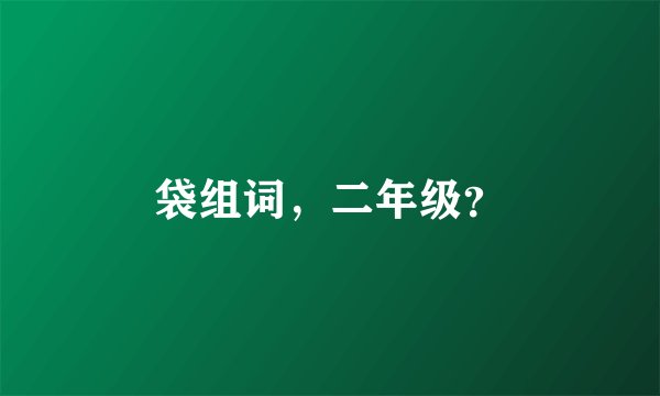 袋组词，二年级？