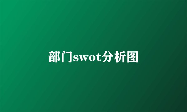 部门swot分析图