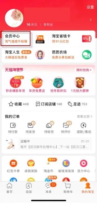 《淘宝》淘气值查看方法