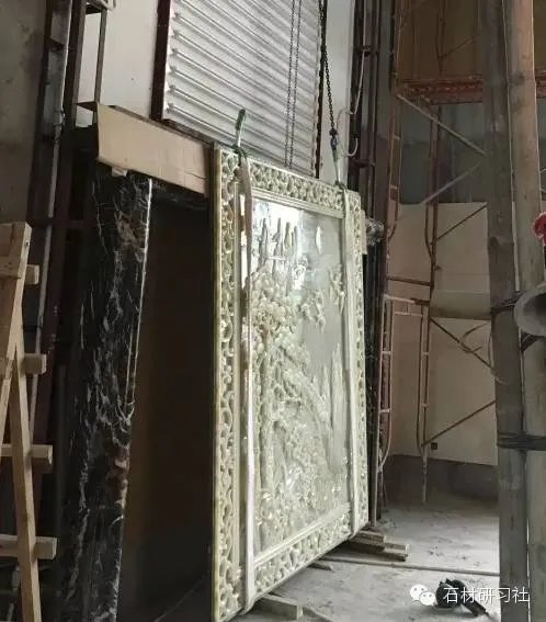 绝美玉石浮雕背景墙安装现场图集