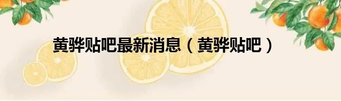 黄骅贴吧最新消息（黄骅贴吧）