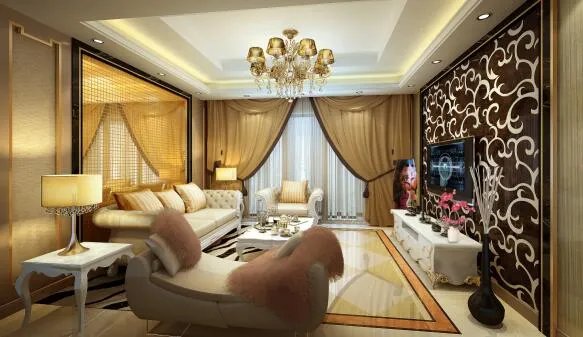 简约欧式客厅装修效果图 简欧客厅尽显华丽浪漫