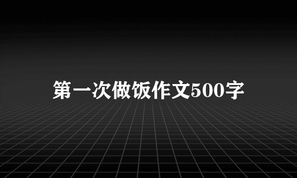 第一次做饭作文500字