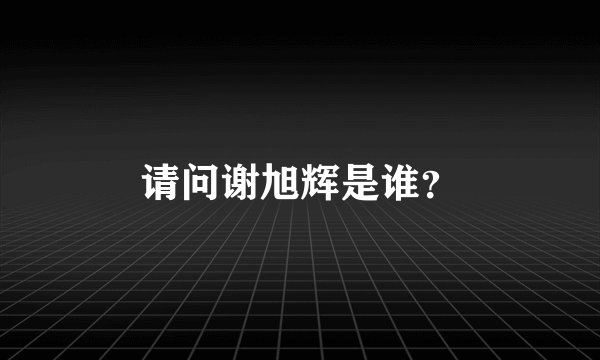 请问谢旭辉是谁？