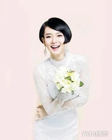 李承铉戚薇结婚照戚薇短发新娘发型美艳性感