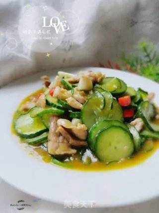 黄瓜炒肉片